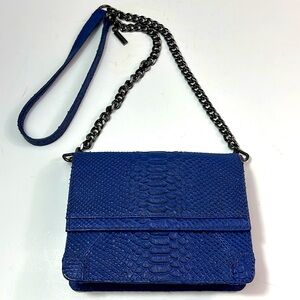 Alice + Olivia cobalt blue crossbody, with coin purse,VGUC